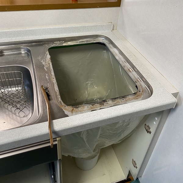 ミカドトップオープン食洗機取替え　撤去クリーニング